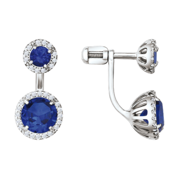Silver earrings with zirconia 