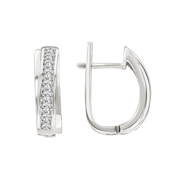 Silver earrings with zirconia 