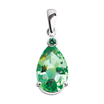Silver pendant with cubic zirconia 