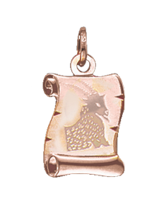 Pendant zodiac sign "Capricorn" in red gold 