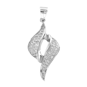 Silver pendant with cubic zirconia 