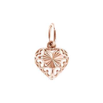 Pendant in red gold of 585 assay value 