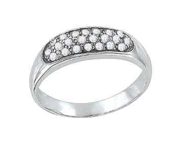 Silver ring with zirconia 