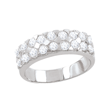 Silver ring with zirconia 