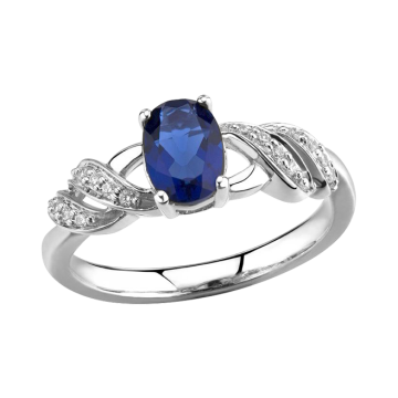 Damen-ring aus 925er Silber mit Zirkonia 