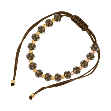 Armband „Brauner Faden“ aus Gelbgold 585 
