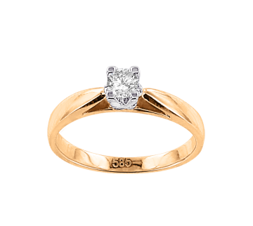 Gelb gold 585° Damenring mit Brillanten 