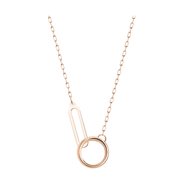 Chain with pendant in red gold of 585 assay value 