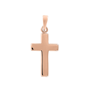 Kreuz-Anhänger Silber 925° mit Rotgold vergoldet 