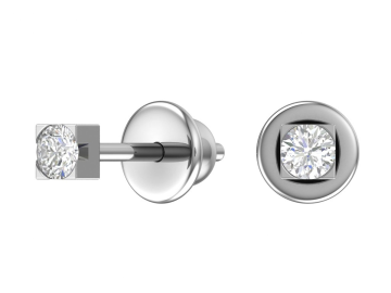 Silver earrings with zirconia 