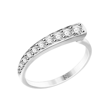 Silver ring with zirconia 