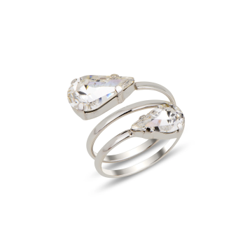 Silver ring with zirconia 17,0 mm