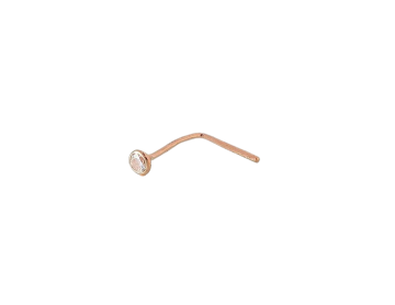 Nose piercing in red gold of 585 assay value 
