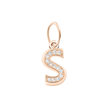Pendants in Red Gold 585 - Zirconia 