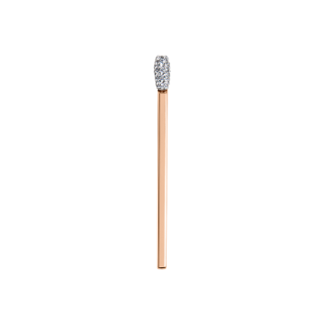 Pendants in red gold of 585 assay value with zirconia 