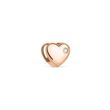 Pendants in red gold of 585 assay value with zirconia 