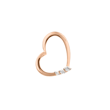 Pendants in red gold of 585 assay value with zirconia 