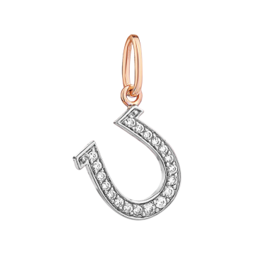 Pendants in red gold of 585 assay value with zirconia 