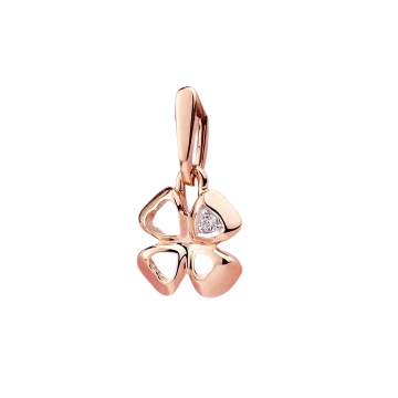 Pendants in red gold of 585 assay value with zirconia 