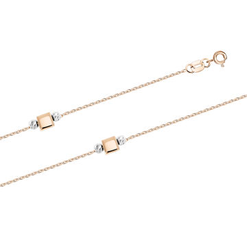 Браслет из красного золота 585 пробы 19 cm