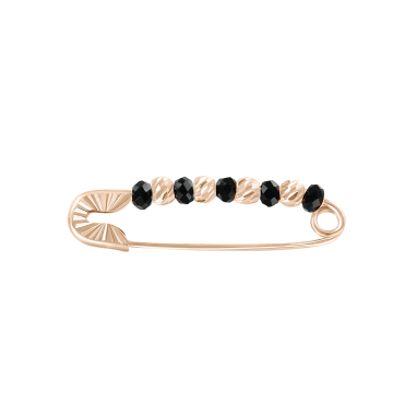 Rotgold 585 Brosche mit Onyx 