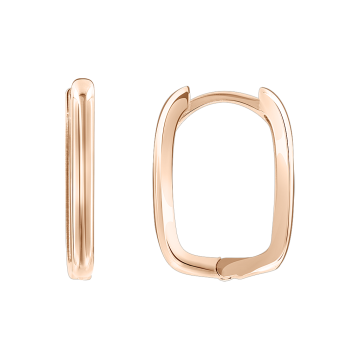 Earrings in red gold of 585 assay value 
