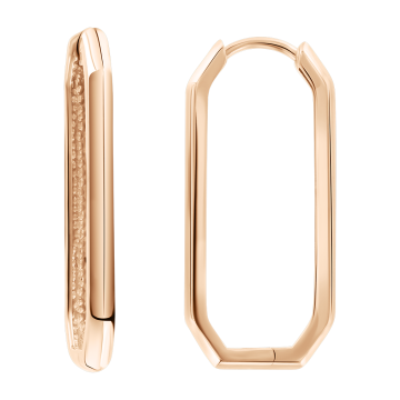 Earrings in red gold of 585 assay value 