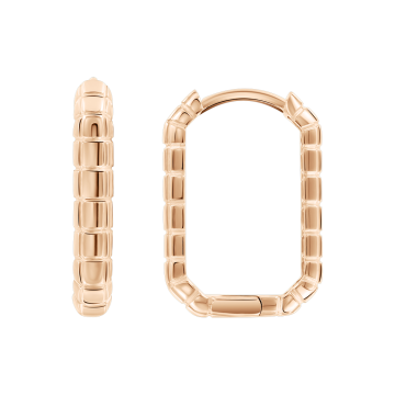 Earrings in red gold of 585 assay value 