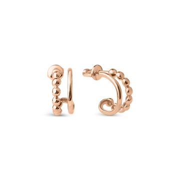 Earrings in red gold of 585 assay value 