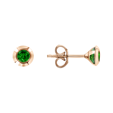 Earrings in Red gold 585 - Zirconia 