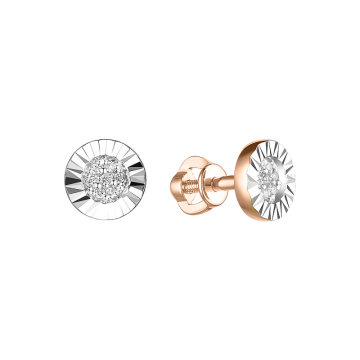 Ohrstecker aus Rotgold 585 mit Brillanten 