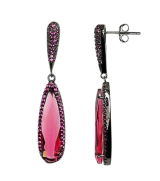 Silver earrings with zirconia 