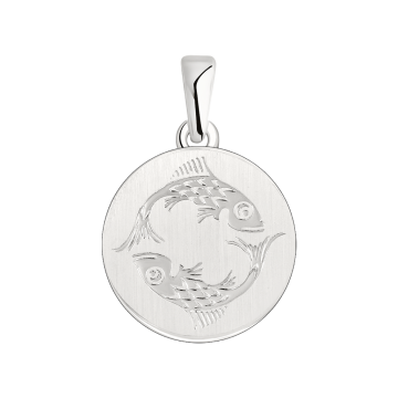 Anhänger Sternzeichen Fische aus 925er Sterling Silber 