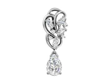 Silver pendant with cubic zirconia 