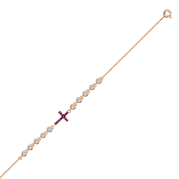 Gold-plated silver bracelet with zirkonia 
