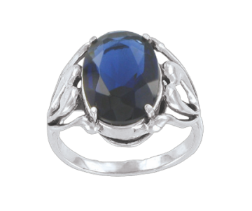 Damenring aus 925er Sterling Silber mit Saphir HTS 