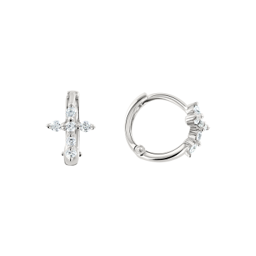 Silver earrings with zirconia 