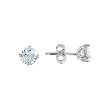 Silver earrings with zirconia 