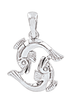 Silver zodiac sign "Pisces" 