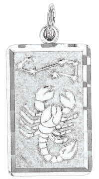 Silver zodiac sign "Scorpio" 