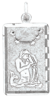 Silver zodiac sign "Aquarius" 