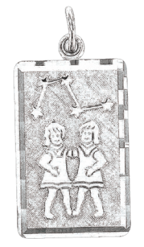 Silver zodiac sign "Gemini" 
