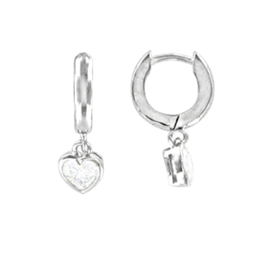 Silver earrings with zirconia 