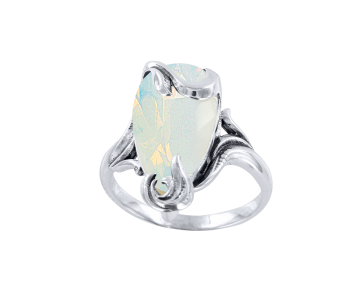 Damen-ring aus 925er Sterling Silber mit Mondstein 