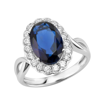 Silver ring with zirconia 