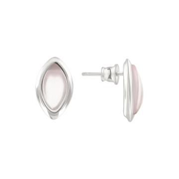 Silver 925 assay value earrings with Quartz 