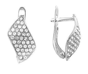 Weißgold 585° Ohrringe mit Zirkonia 