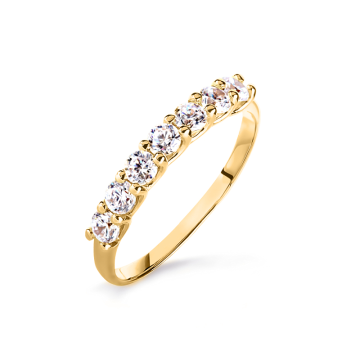Gelb gold 585 Damenring mit Zirkonia 