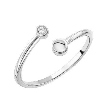 Weiß Gold 585° Damenring mit Brillant 