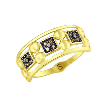 Gelb gold 585 Damenring mit Zirkonia 